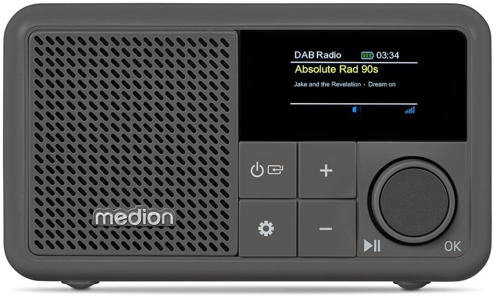 Medion LIFE® S66822 Nešiojamasis DAB+ radijas pilkas