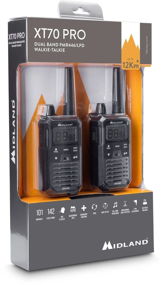 Dvipusis radijas Midland XT70 PRO, 2vnt