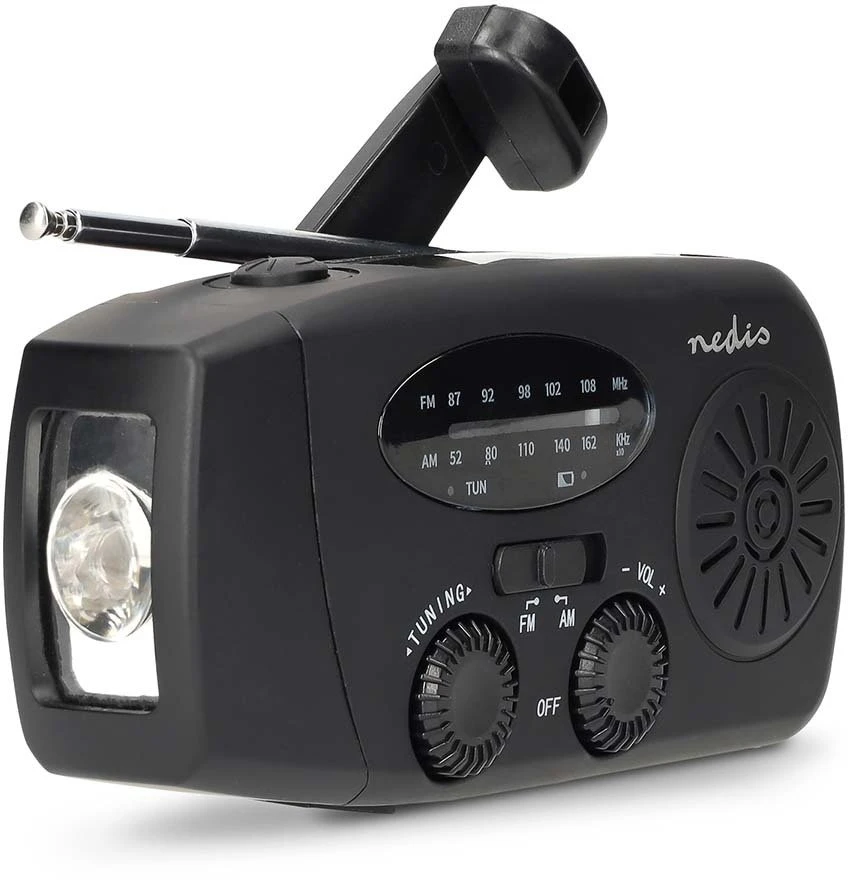 Radio solarne Nedis RDFMCR2000BK su latarką i funkcją SOS