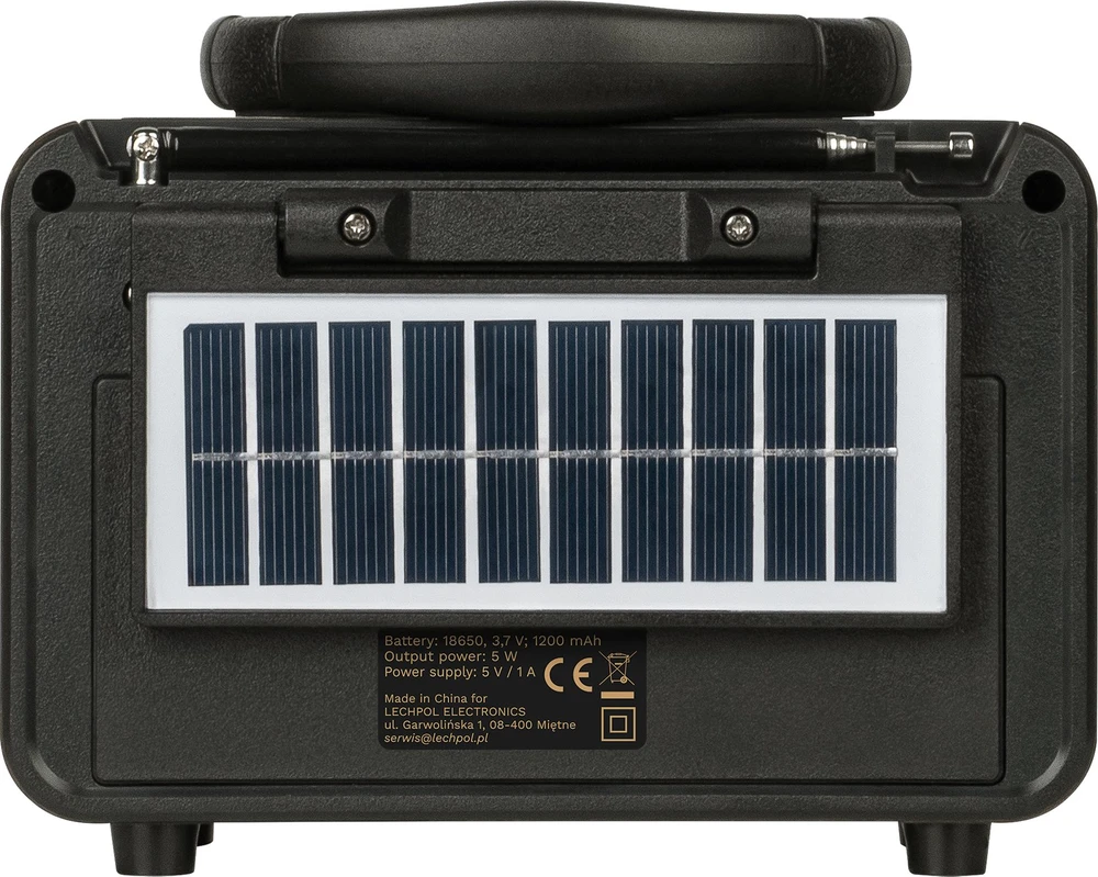 Kruger & Matz Radio Nešiojamasis analoginis saulės energija varomas „KrugerMatz“ radijo imtuvas, modelis KM0832