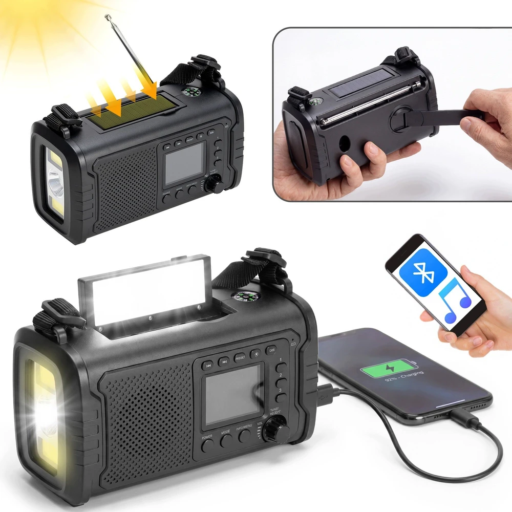 Radijas Renkforce Nešiojamas Redleaf Nomad RF01 20000 mAh - juodas (RL5536)