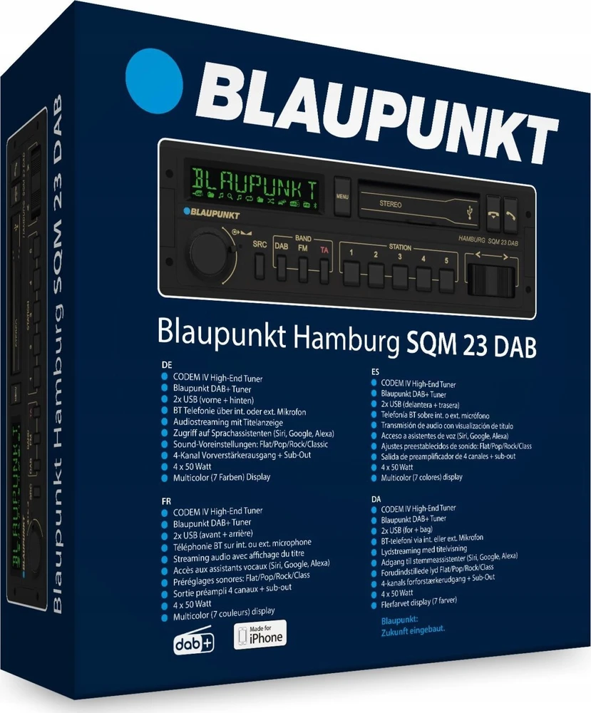 Automagnetola Blaupunkt automobilinis radijas Hamburg SQM 23 DAB