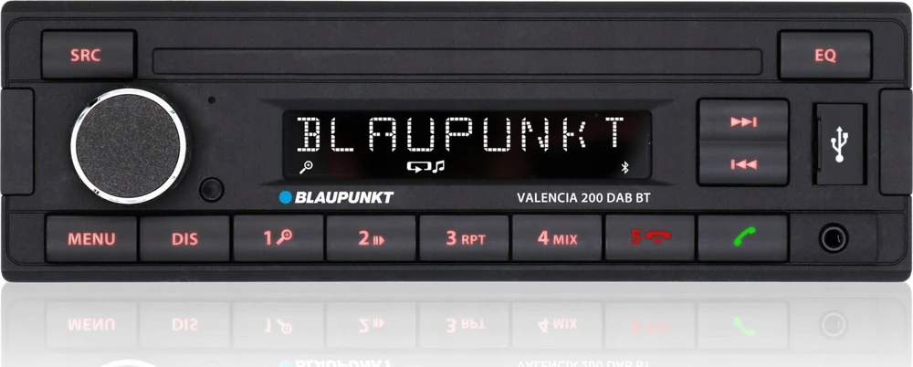 Automagnetola Automobilinis radijas Blaupunkt BLAUPUNKT Valencia 200 DAB BT trumpas lizdas
