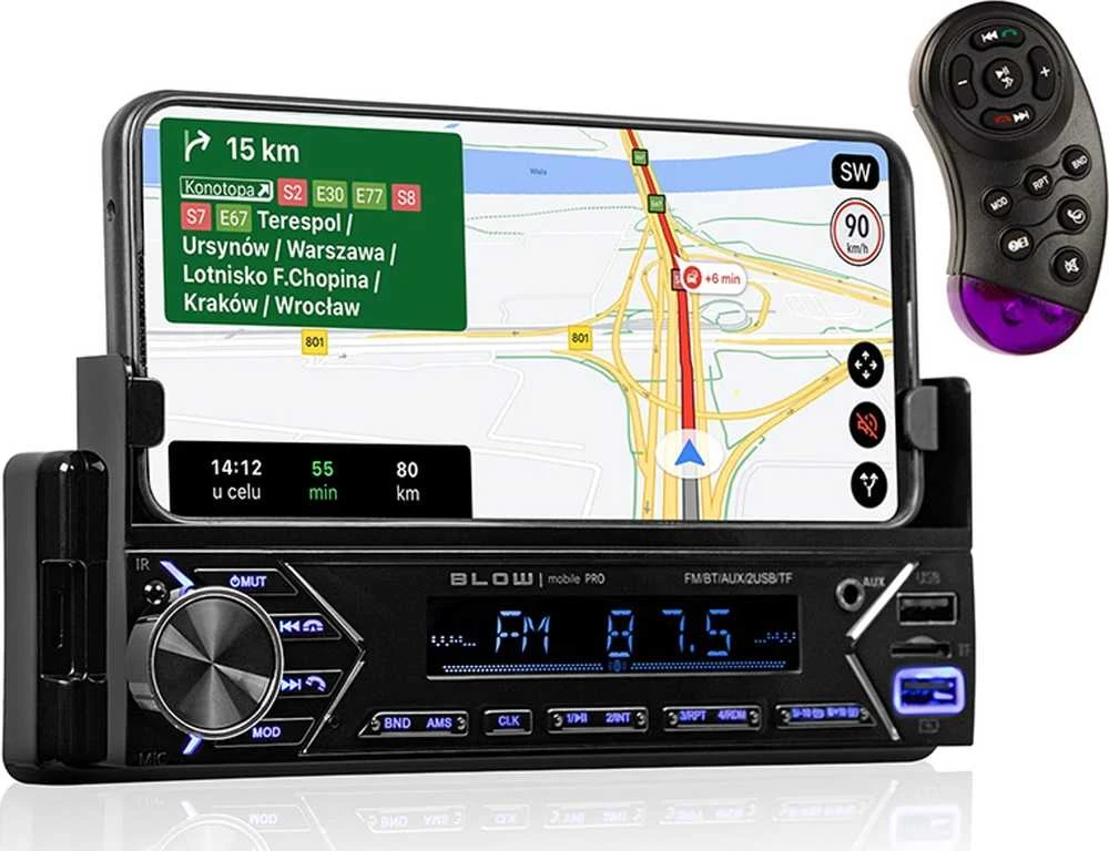 Automagnetola BLOW MOBILE PRO 1DIN radijo laikiklis SMART