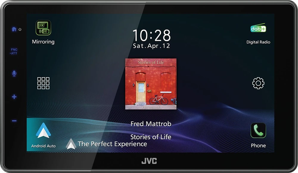 Automagnetola JVC, KW-Z900DBW 1-DIN AV grotuvas su 9" ekranu, Bluetooth