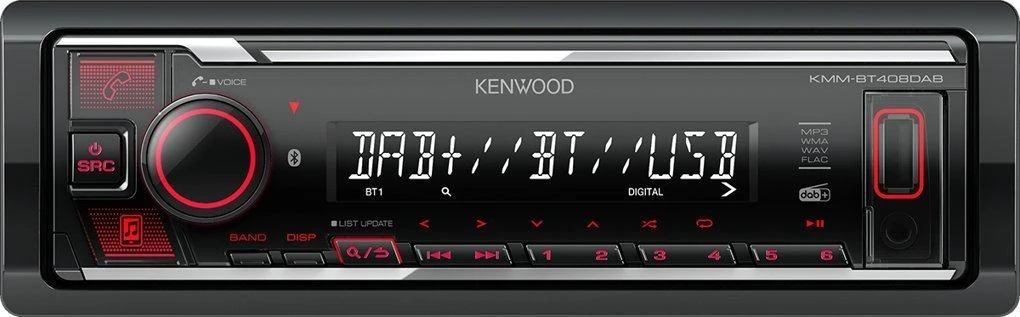Kenwood KMM-BT408DAB magnetola su skaitmeniniu ekranu