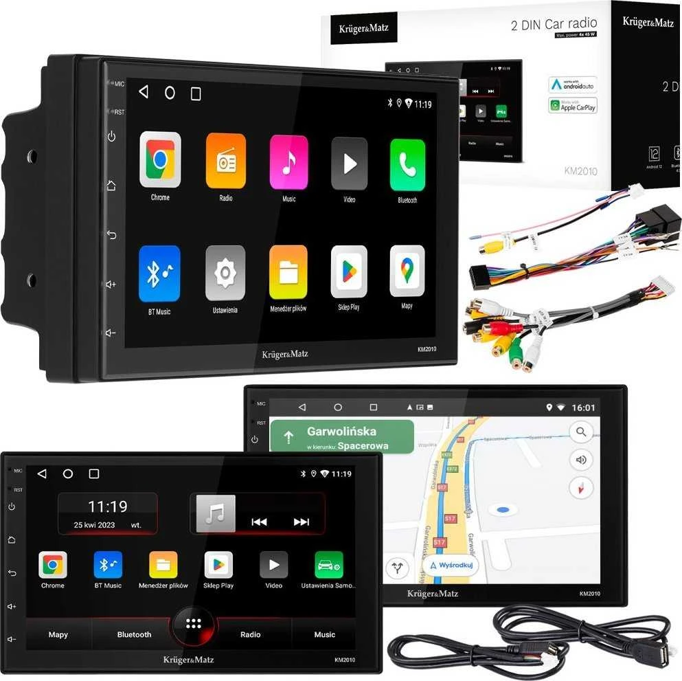 Automagnetola Kruger & Matz KM2010 CarPlay / AndroidAuto Car Radio