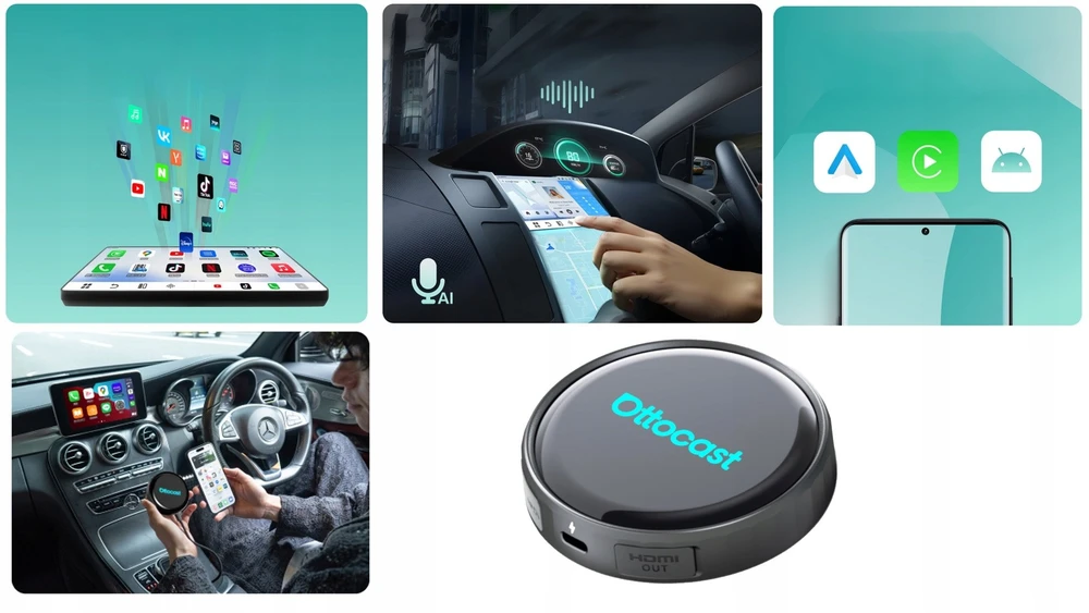 Ottocast OTTOAIBOX P3 Pro belaidis adapteris „Android“