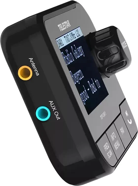 Automagnetola „Telestar TOP CAR 1 DAB+“ automobilinis adapteris, „Bluetooth“, FM siųstuvas, „Micro SD“, juodas