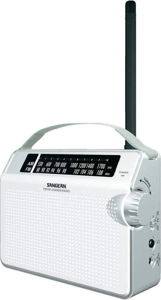Retro radijas su dirželiu Sangean AM / FM baltas / PR-D6