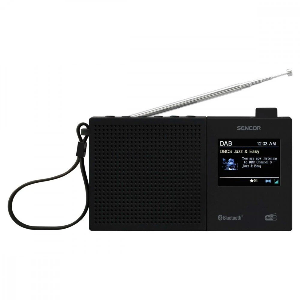 „Sencor“ skaitmeninis radijas, dab+, fm, rds, srd 7790b, lcd, 2.4, „Bluetooth“ įkraunama baterija