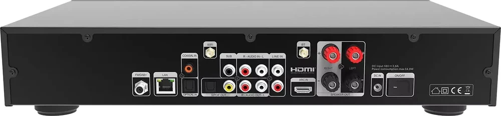 TelestarTOP550 Hi-Fi System CD/DAB+/FM/Internet Radio, Bluetooth, USB, HDMI, Wi-Fi, Juodas