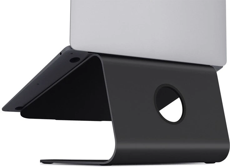Rain Design mStand - juodas stovas su laidų laikikliu