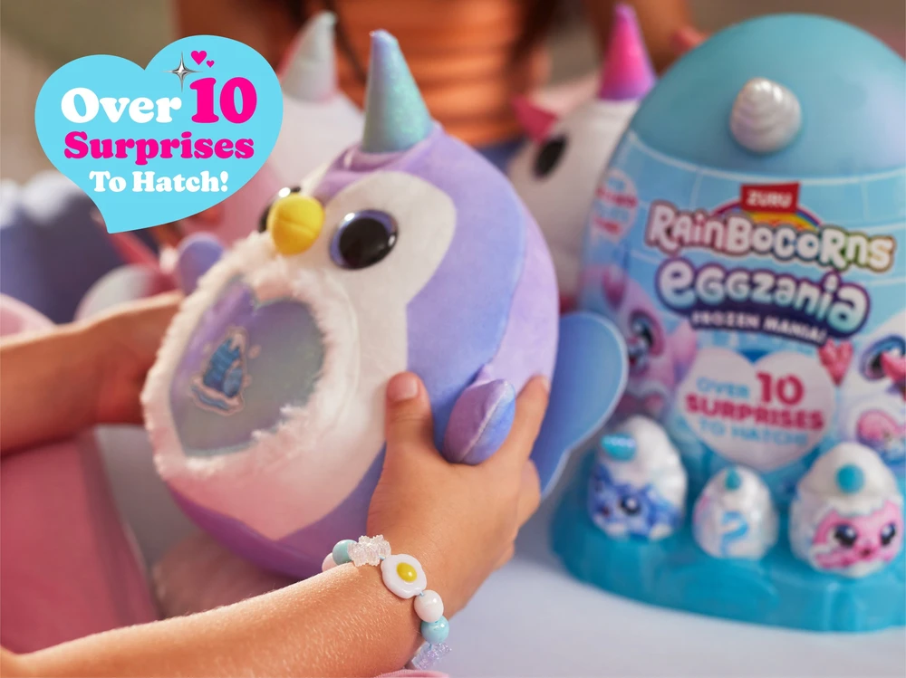 RAINBOCORNS pliušinis žaislas su aksesuarais Eggzania, asort., 92119