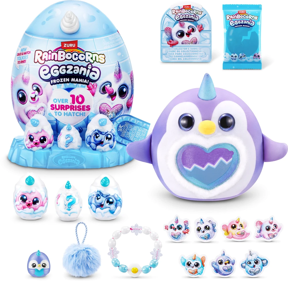 RAINBOCORNS pliušinis žaislas su aksesuarais Eggzania, asort., 92119