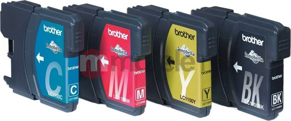 Brother rašalo rinkinys originalaus rašalo LC-1100VALBP (žydra, rausvai raudona, geltona, juoda)