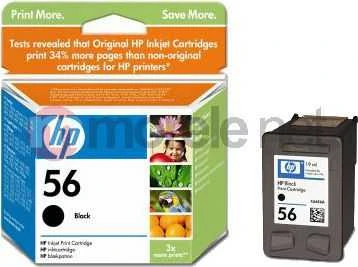 Hewlett Packard (HP) HP 56 Juodas rašalo kasetė, 450 puslapių, skirta HP DeskJet 450, 5652, 5150, 5850, 7150, Officejet 6110