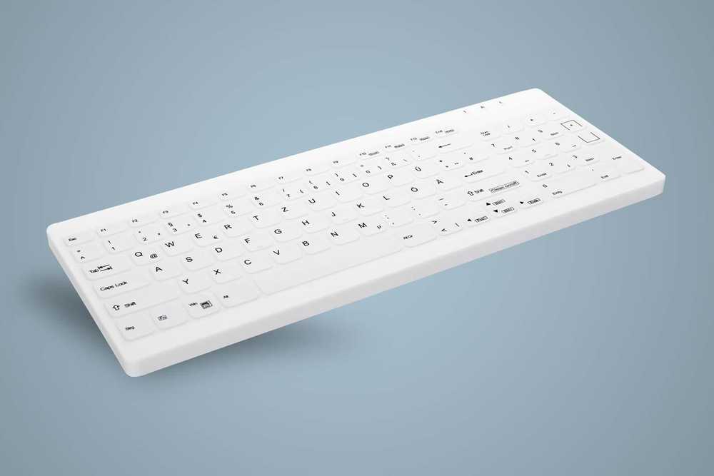 Raktas „Klaviatūra Cherry CHERRY ACTIVE KEY MTA AK-C7012“ su laidiniu, DE išdėstymu, IP68, baltas