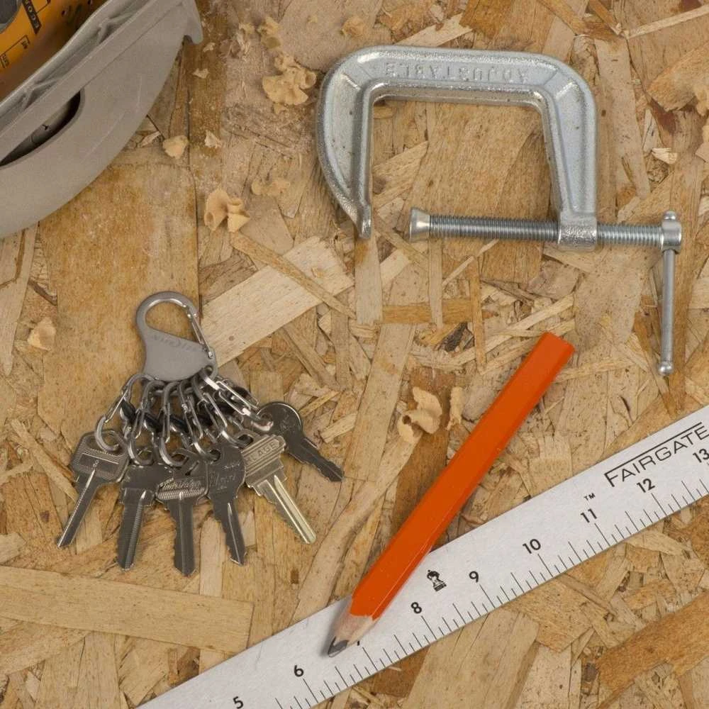Raktų juosta Nite Ize KeyRack + 6x mikro karabino nerūdijantis plienas (KLK-11- R3)