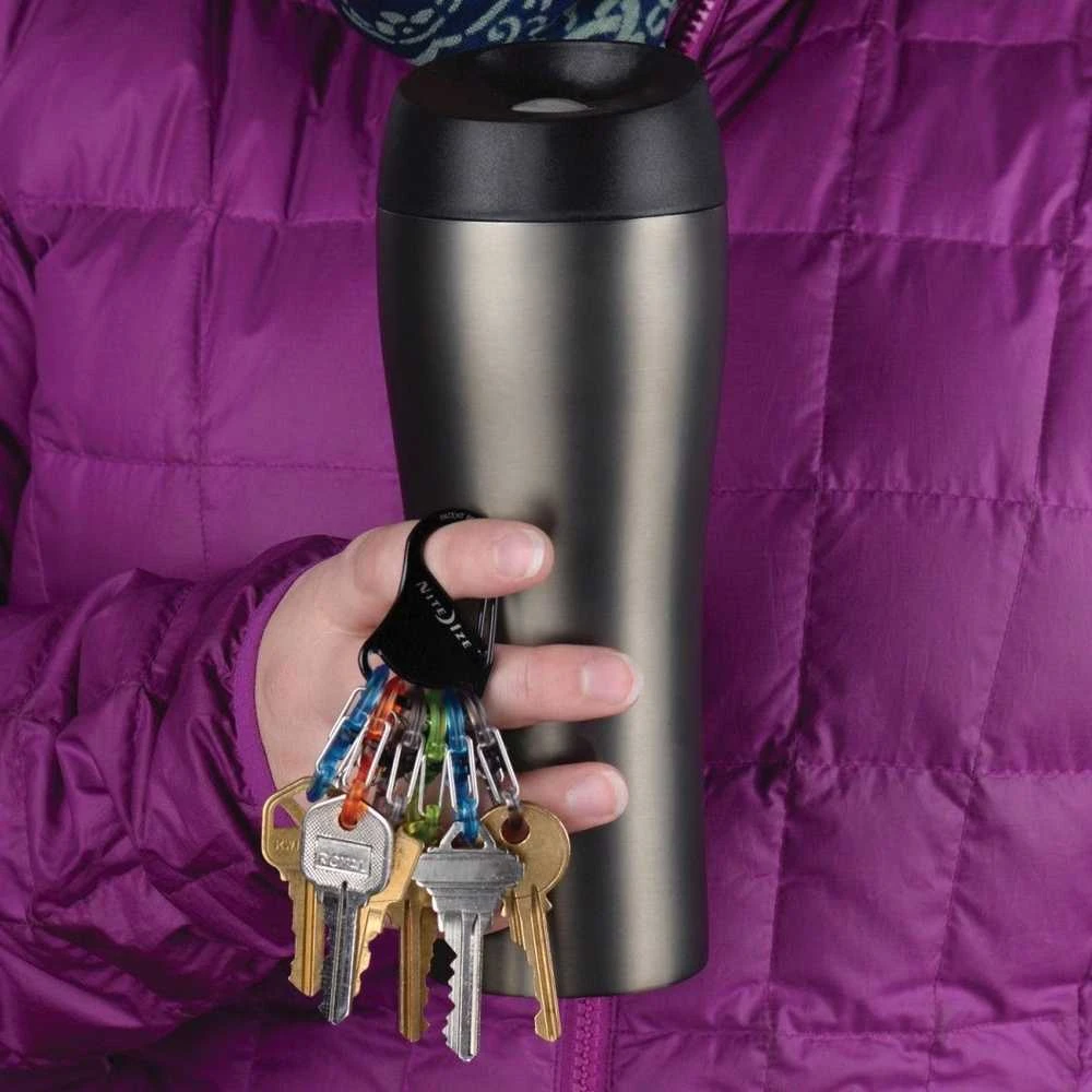 Raktų juosta Nite Ize KeyRack nerūdijantis plienas + 6x mikro karabino plastik( KLKP -01-R3)