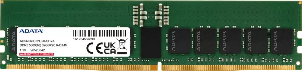 RAM ADATA Atmintis serwerowa ddr5 5600 rdimm 32gb cl46 st (hynix 4096x4)