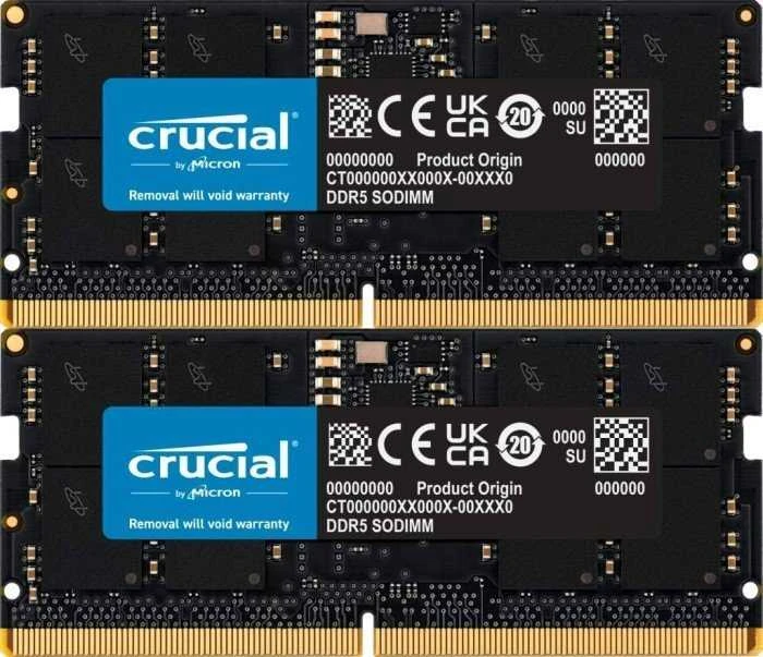 Crucial DDR5 SODIMM atminties plokščių rinkinys