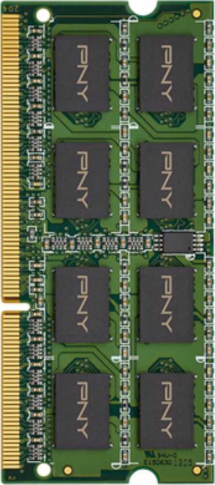 Nešiojamo kompiuterio atmintis Pny Technologies PNY 8GB PC3-12800 1600MHz DDR3 atminties modulis 1 x 8 GB