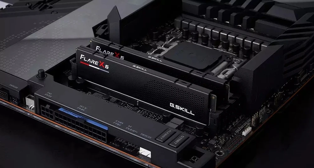 RAM 32GB G.Skill DIMM 6000 (2x 16 GB) Dual-Kit (juodas, F5-6000J3038F16GH2-FX5, Flare X5)