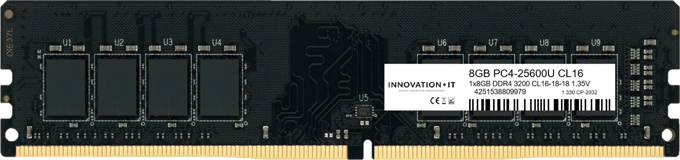 RAM 3200 8GB Innovation IT CL16-18-18 1.35V LD 8 lustų