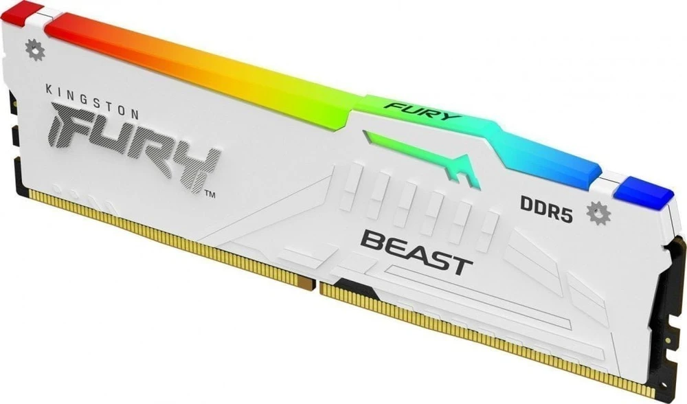RAM Kingston KF564C32BWEA-16 16GB 6400MT/s DDR5 CL32 DIMM FURY Beast Baltas RGB EXPO | Kingstonas