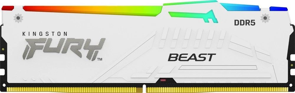 RAM Kingston KF564C32BWEA-16 16GB 6400MT/s DDR5 CL32 DIMM FURY Beast Baltas RGB EXPO | Kingstonas