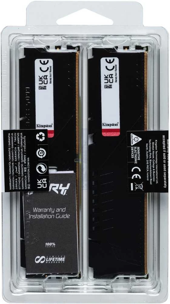 RAM „Kingston Technology FURY Beast“ 64 GB 5600 MT/s DDR5 CL36 DIMM atmintis (2 vnt. rinkinys) Juodas