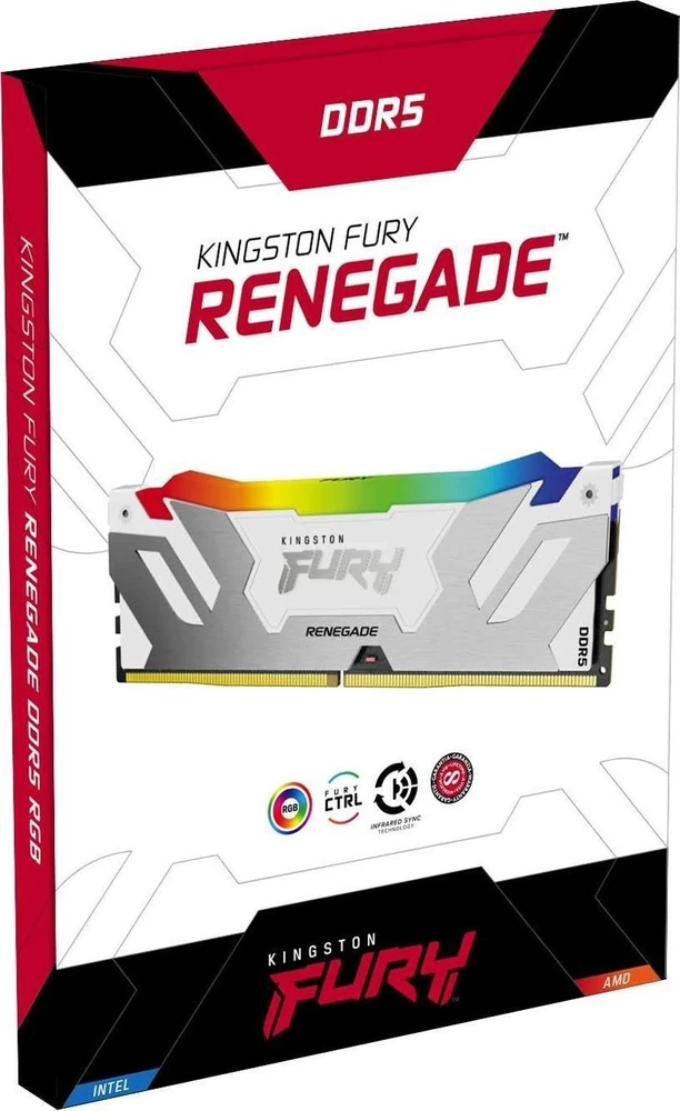 RAM Kingston KF564C32RWA-32 32GB 6400MT/s DDR5 CL32 DIMM FURY Renegade RGB Baltas XMP | Kingston