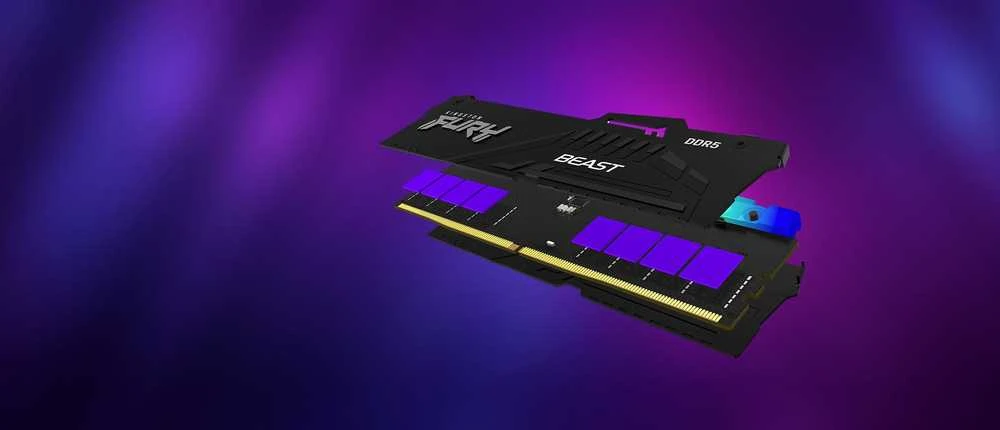 RAM „Kingston Technology FURY Beast“ 128 GB 5600 MT/s DDR5 CL36 DIMM atmintis (2 vnt. rinkinys) RGB