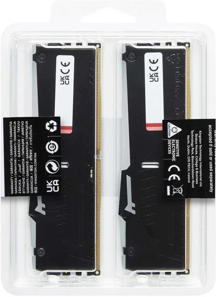 RAM „Kingston Technology FURY Beast“ 128 GB 5600 MT/s DDR5 CL36 DIMM atmintis (2 vnt. rinkinys) RGB