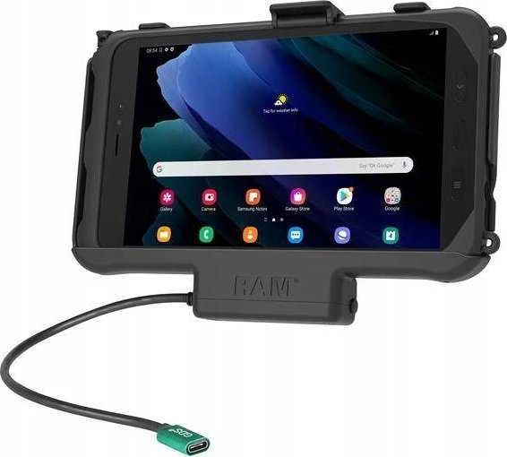 Ram Mounts Ramstai tvirtinami UNPKD EZ-ROLL'R DOCK USB-C MAITINIMO TIK SAMSUNG TAB ACTIVE2 ir TAB ACTIVE3