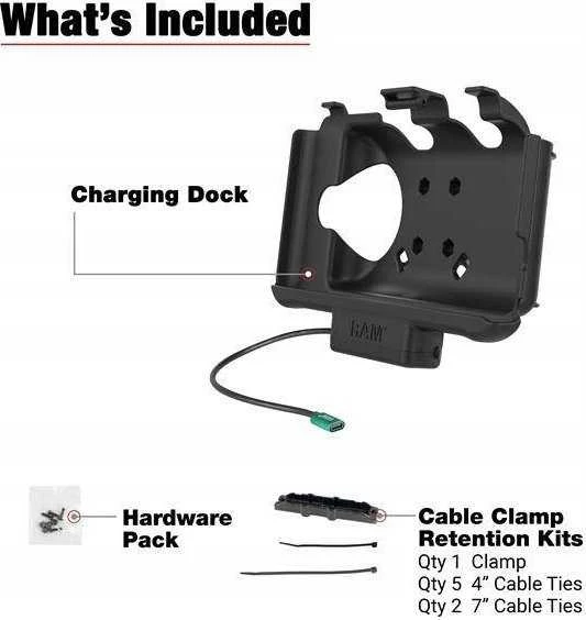 Ram Mounts Ramstai tvirtinami UNPKD EZ-ROLL'R DOCK USB-C MAITINIMO TIK SAMSUNG TAB ACTIVE2 ir TAB ACTIVE3