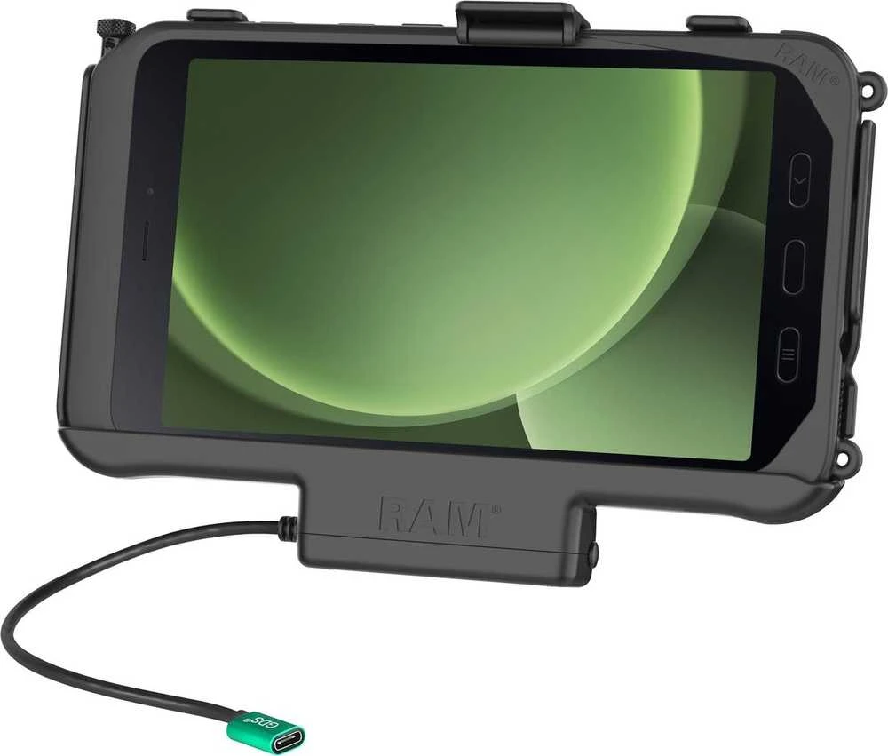 Ram Mounts Ramstai tvirtinami UNPKD EZ-ROLL'R DOCK USB-C MAITINIMO TIK SAMSUNG TAB ACTIVE2 ir TAB ACTIVE3