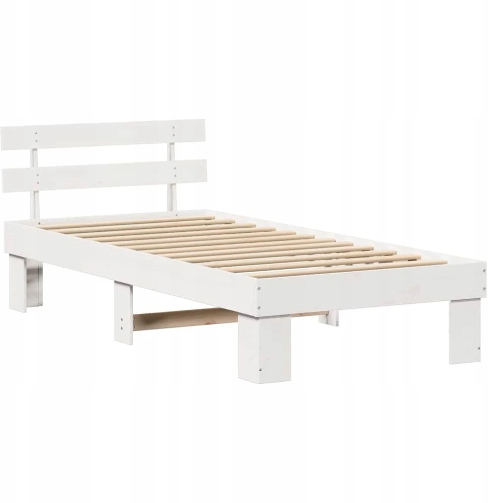 Lovos rėmas Balta 80 x 200 cm Kietos pušies mediena
