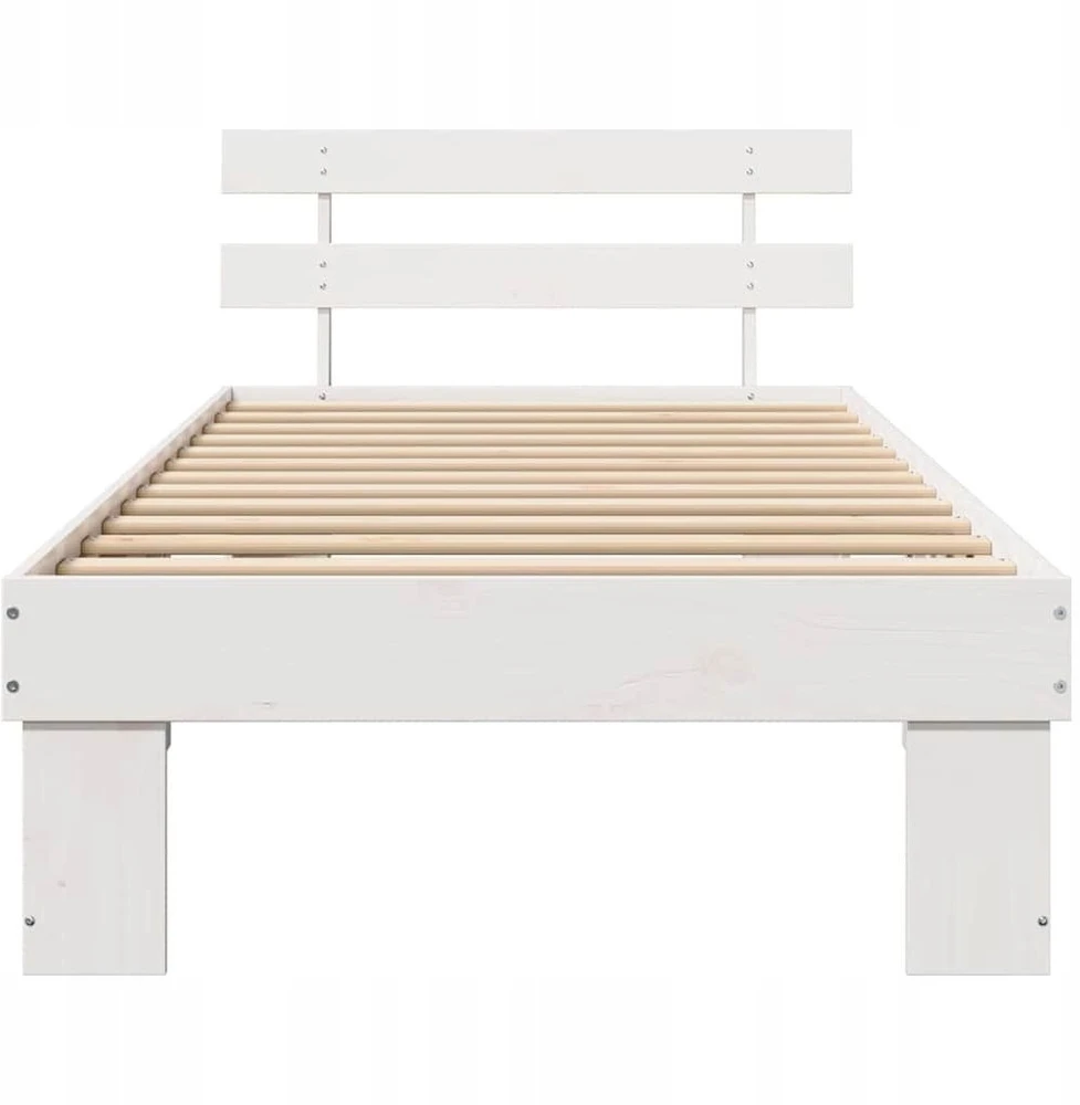 Lovos rėmas Balta 80 x 200 cm Kietos pušies mediena