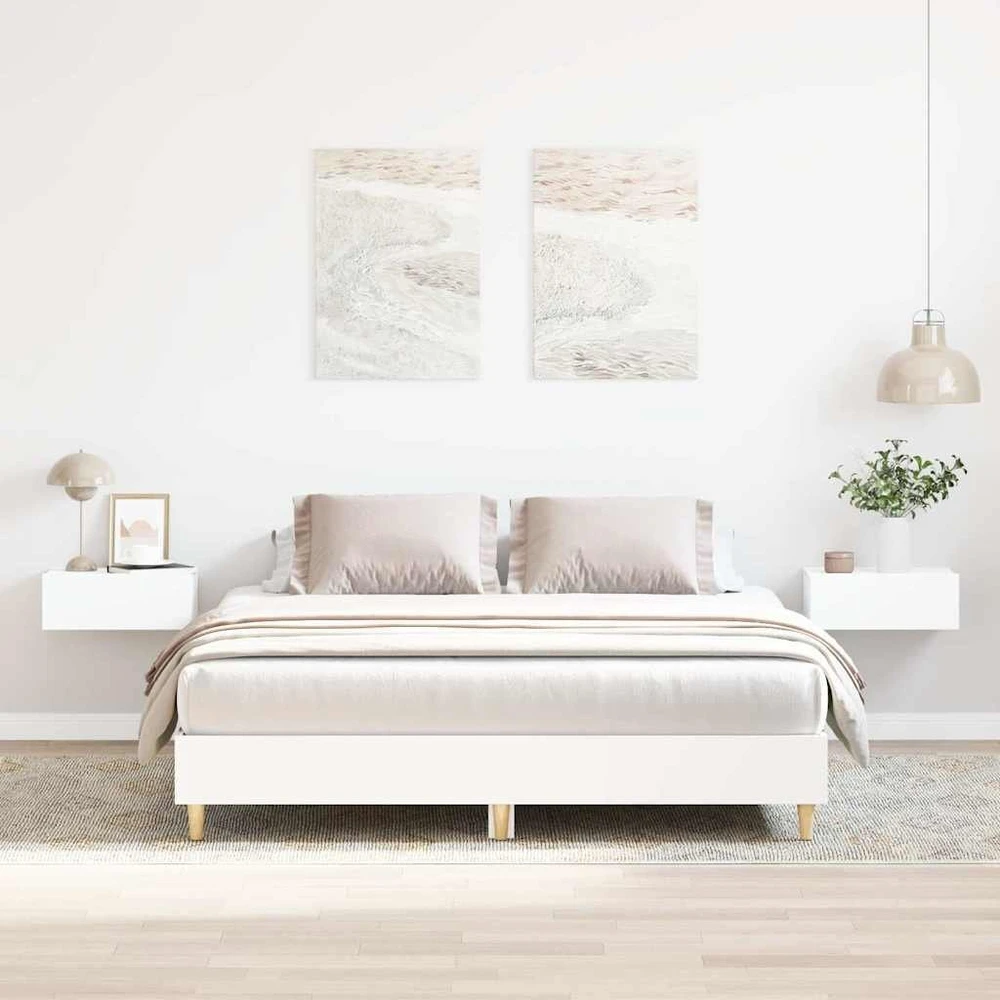 Lovos rėmas be čiužinio, baltos, 140x200 cm, apdirbta mediena
