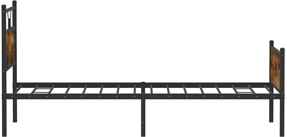 Lova Lovos rėmas be čiužinio, dūminio ąžuolo, 107x203 cm, mediena