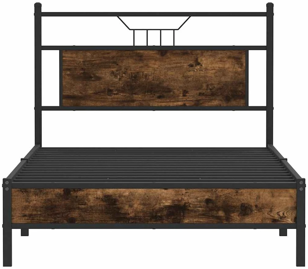 Lova Lovos rėmas be čiužinio, dūminio ąžuolo, 107x203 cm, mediena