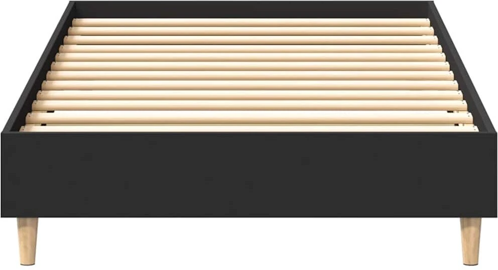 lovos rėmas be čiužinio juodas 100x200 cm inžinierinė mediena