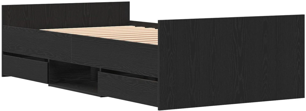 Lovos rėmas Juodas ąžuolas 203 x 103 x 50 cm Apdirbta mediena