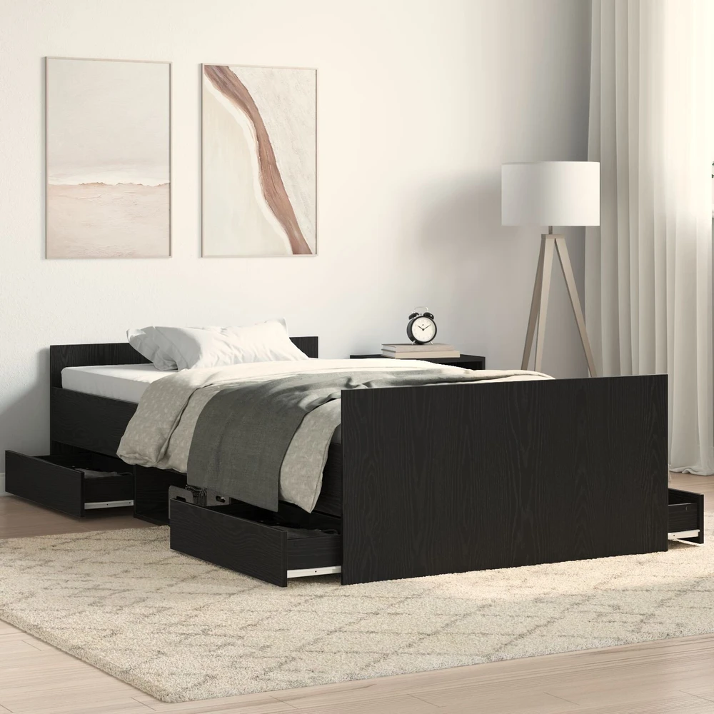 Lovos rėmas Juodas ąžuolas 203 x 103 x 50 cm Apdirbta mediena