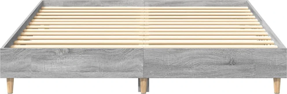 Lovos rėmas be čiužinio, pilkos ąžuolo, 150x200cm, mediena
