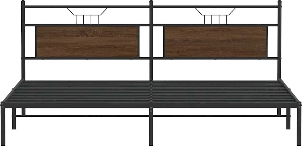 lovos rėmas be čiužinio rudas ąžuolas 200x200 cm