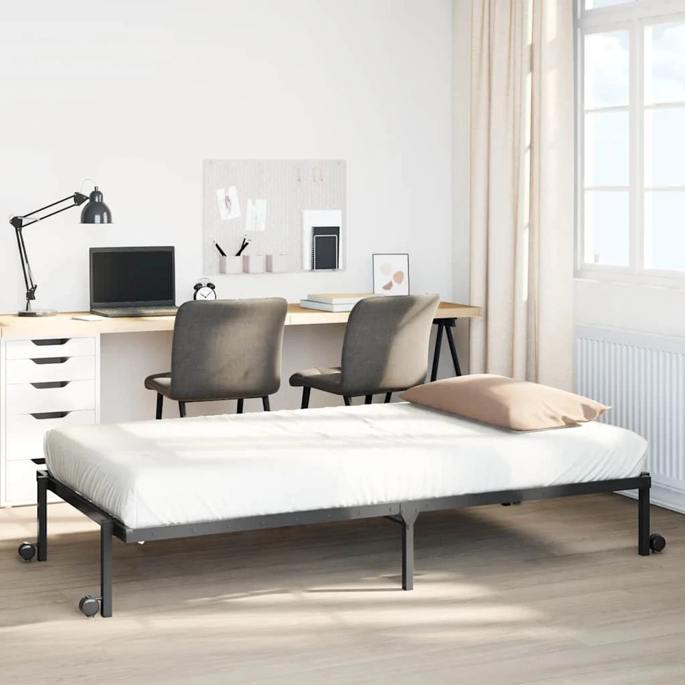 Lova Lovos rėmas be čiužinio Sulankstomas juodas 107x203 cm Plienas