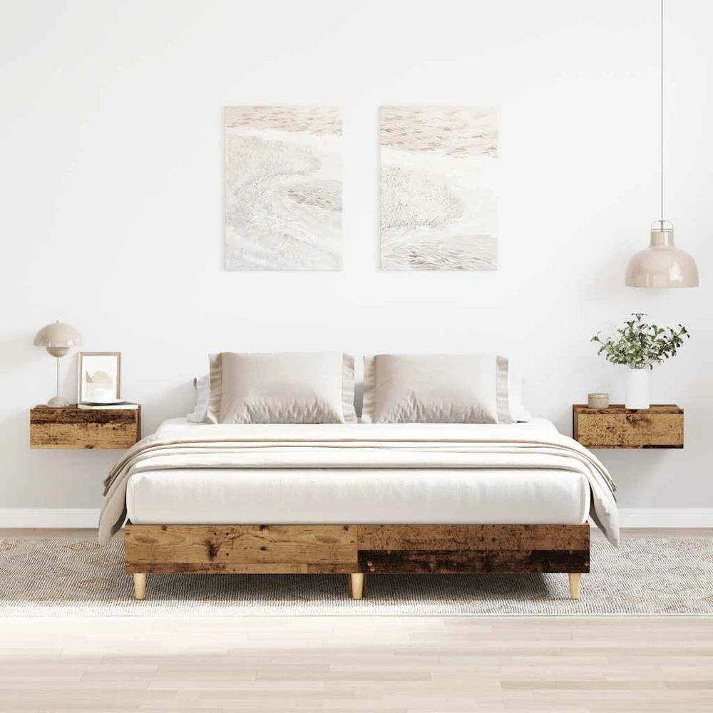 Lovos rėmas be čiužinio, medienos dizaino, 140x200 cm